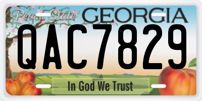 GA license plate QAC7829