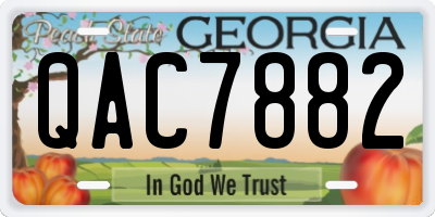 GA license plate QAC7882