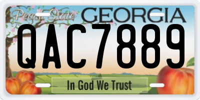 GA license plate QAC7889