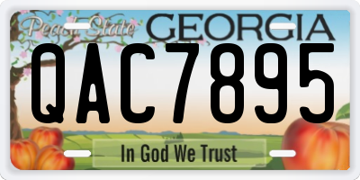 GA license plate QAC7895