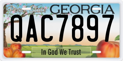GA license plate QAC7897