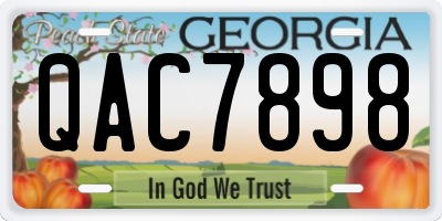 GA license plate QAC7898