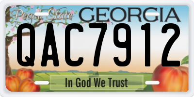 GA license plate QAC7912