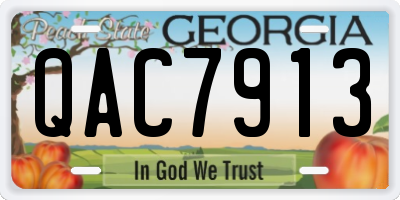 GA license plate QAC7913