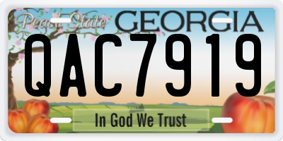 GA license plate QAC7919