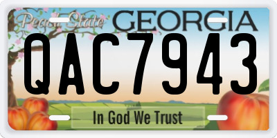 GA license plate QAC7943