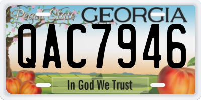 GA license plate QAC7946