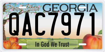GA license plate QAC7971