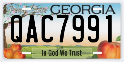 GA license plate QAC7991