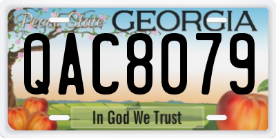 GA license plate QAC8079