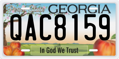 GA license plate QAC8159