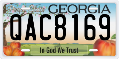 GA license plate QAC8169