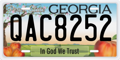 GA license plate QAC8252