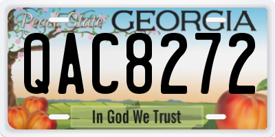 GA license plate QAC8272
