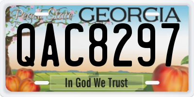 GA license plate QAC8297