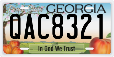 GA license plate QAC8321