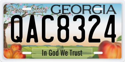 GA license plate QAC8324