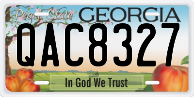 GA license plate QAC8327