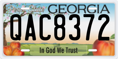 GA license plate QAC8372