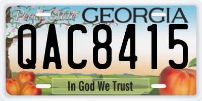 GA license plate QAC8415