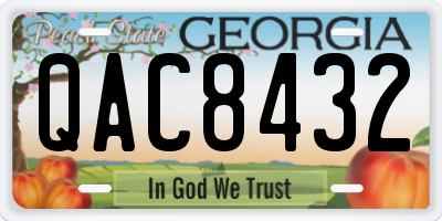 GA license plate QAC8432