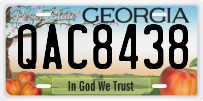GA license plate QAC8438