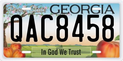 GA license plate QAC8458