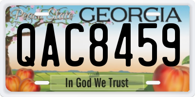 GA license plate QAC8459