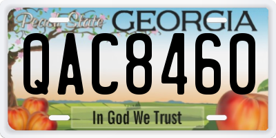GA license plate QAC8460