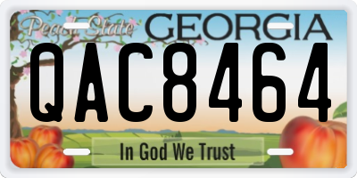 GA license plate QAC8464