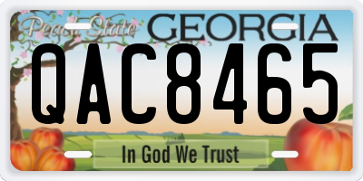 GA license plate QAC8465