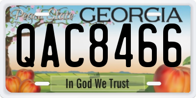 GA license plate QAC8466