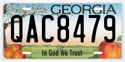 GA license plate QAC8479