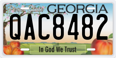 GA license plate QAC8482