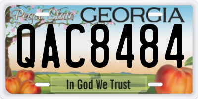 GA license plate QAC8484