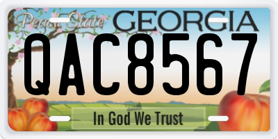 GA license plate QAC8567