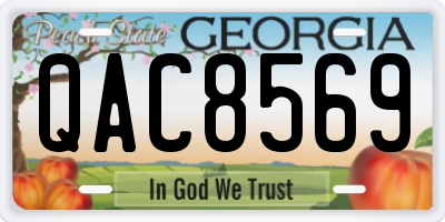 GA license plate QAC8569