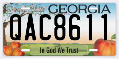 GA license plate QAC8611