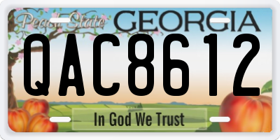 GA license plate QAC8612