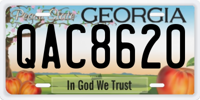 GA license plate QAC8620