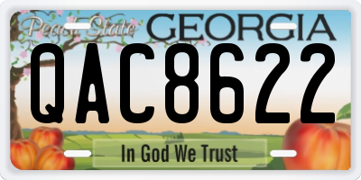 GA license plate QAC8622