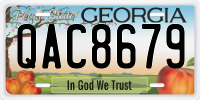 GA license plate QAC8679