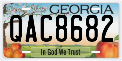 GA license plate QAC8682