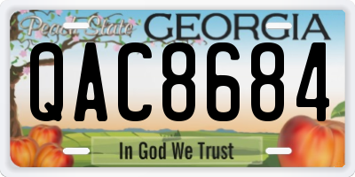 GA license plate QAC8684