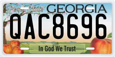 GA license plate QAC8696