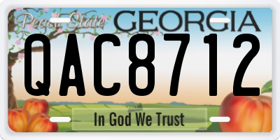 GA license plate QAC8712