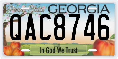 GA license plate QAC8746