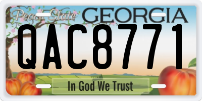 GA license plate QAC8771