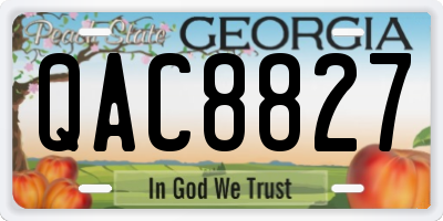 GA license plate QAC8827