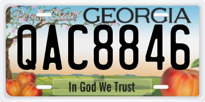 GA license plate QAC8846